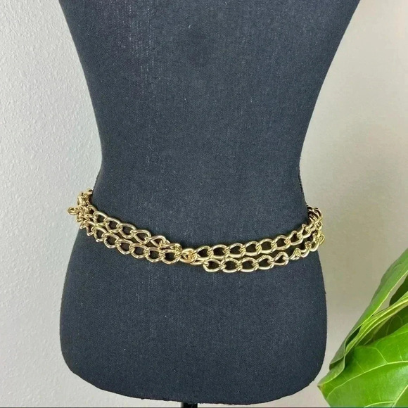 Escada Vinatge Designer Women’s Gilted Gold Tone Couture Chain Link Belt - Picture 8 of 15